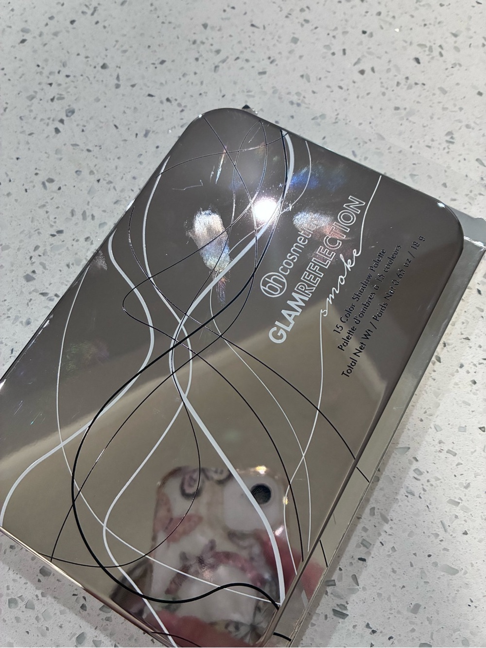 bh Cosmetics Glam Reflection Eyeshadow Palette - Metallic Silver Case